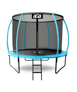 Aga SPORT EXCLUSIVE Trampolína 250 cm Svetlomodrá + ochranná sieť + schodíky